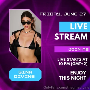 Mark your calendars this friday june 27th at 10pm i m going live come