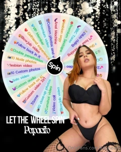 Papi let the wheel spin 1 spin for 10 2 spins for 14 99 3 spins for 20