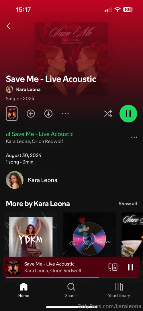 Released a new live version of save me what do you think 