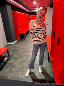 Tired but sporty and fit