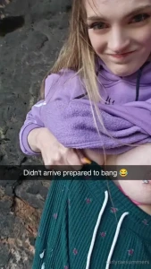 Pov you forgot the bring a cum rag out on the hike