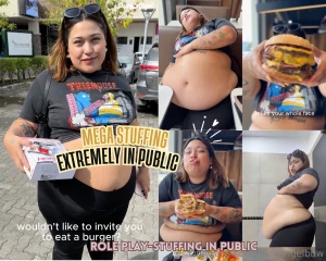 In this video 20 minutes of mega stuffing in pblic-role play-fat talk