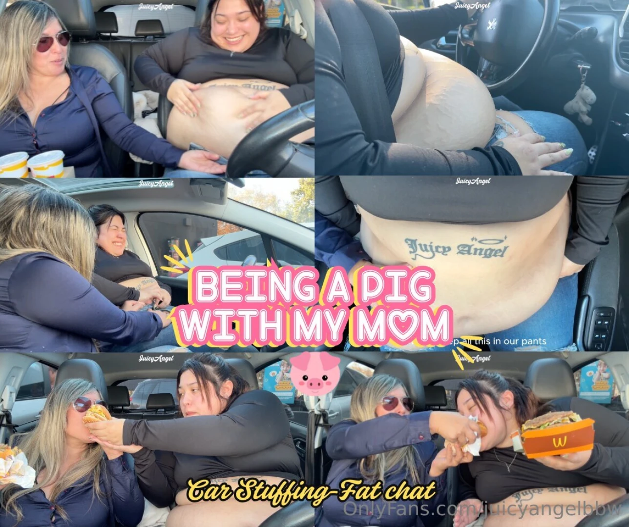 Being a pig with my mom car stuffing nbsp join my mom and me in this 