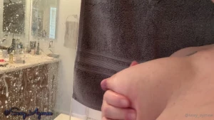 Squeezing my tits over and over and getting in the shower my milk