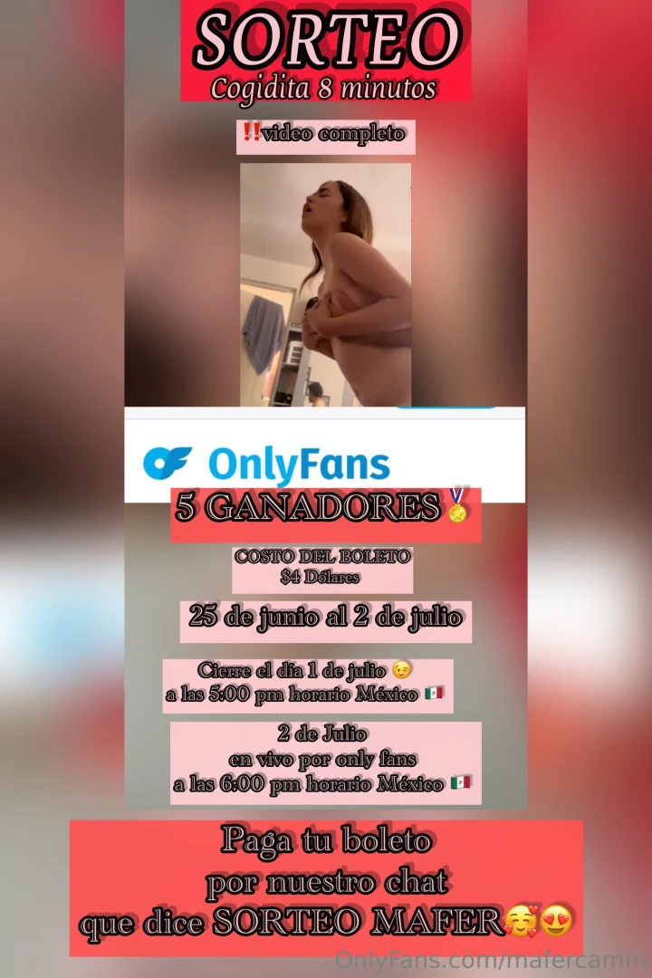 Sorteo mafer por aqu no es el pago de sus boletos el pago es por el 