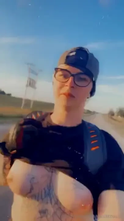 Some titties going 60 mph on my bike down the road part 2 