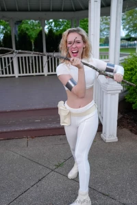 Padm cosplay my makeshift lightsaber lol i hope you all have a good