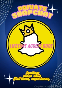 Wanna get even closer to me join my private snapchat for video calls