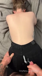 Black ae jeans got painted white