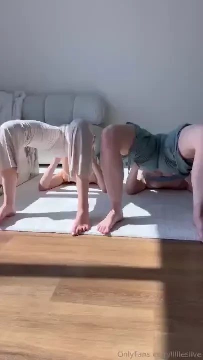 Yoga with my girl xxxxsage come play with us on my vip page and we ll 
