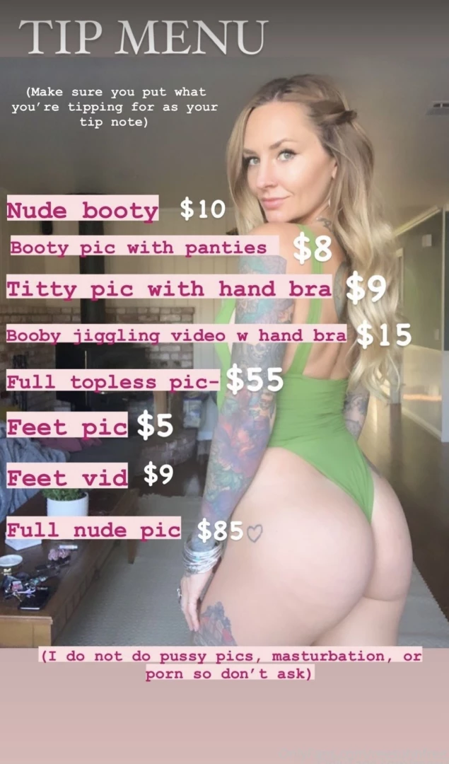 Good morning sunshine s so many of you have asked for my tip menu so 