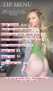 Good morning sunshine s so many of you have asked for my tip menu so