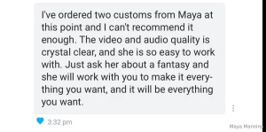 I love making custom videos dm me if you re interested in one