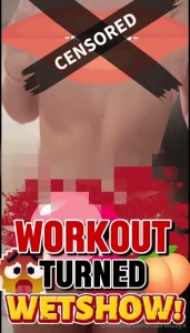 I started my workout seriously but soon got naughty sweat pouring