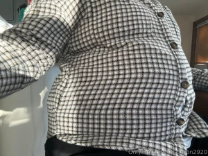 Belly popping out of my tight shirt part 4