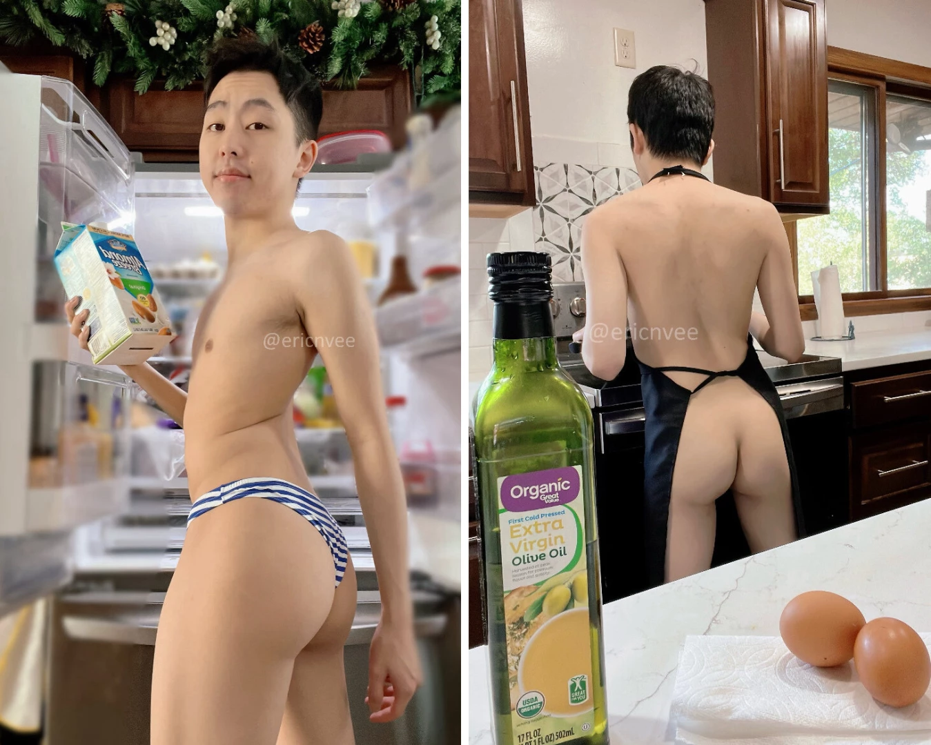 Throwback pic - 2022 i prefer to cook barely naked sorry 