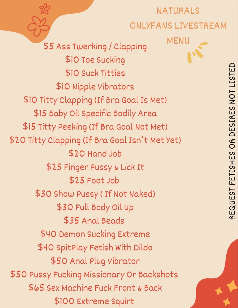 Here s my new onlyfans menu what do you guys think are we ready some 