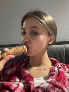 Funny fact but i only love ice cream in the winter in the summer it