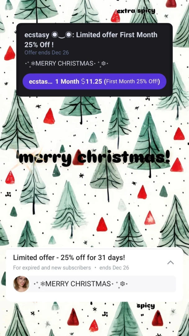 Enjoy your christmas with 25 off on my no ppv angelxfacexxx amp my 