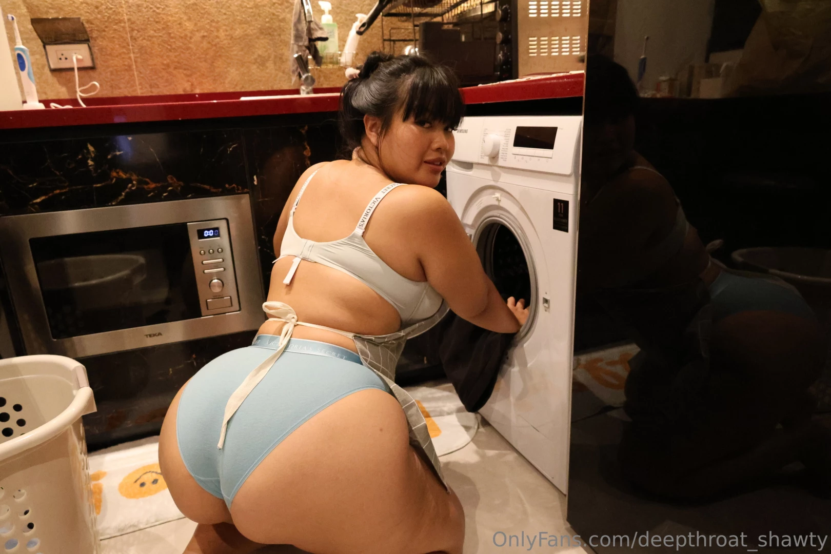 Laundry day is skimpy underwear day will you help me with my laundry i part 1 