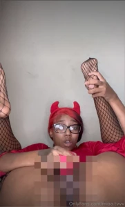 This little naughty demon was feeling horny so she got her satisfier