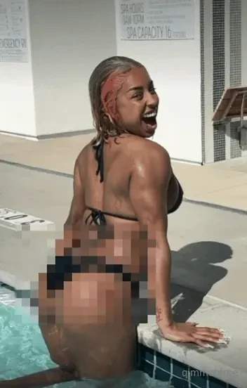 Pool s nice and cool but this ass is still the hottest thing out here 