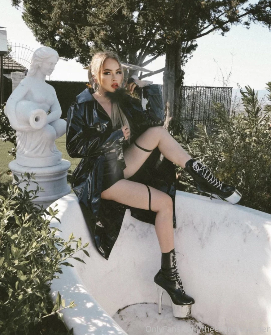 I love wearing lingerie and high heels what do you think of this look 