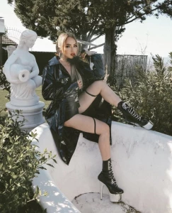 I love wearing lingerie and high heels what do you think of this look