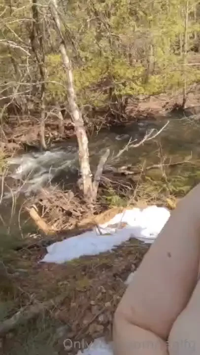 Out hiking on the property before the bugs come out 