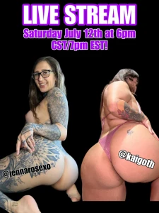 Going live tomorrow at 6pm cst jennarosexo