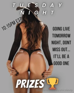 Live tomorrow night will you be there part 1