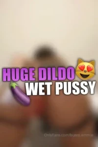Huge dildo wet pussy do you want to see how deep i took this dildo in