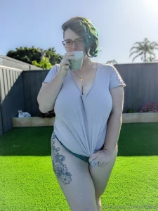 I accidentally gave him a bit of a show he was watching me through the