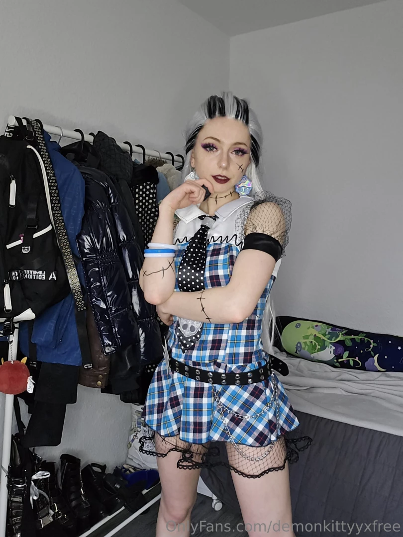 Frankie stein set part 1 3 monster high cosplay short dress lewd 