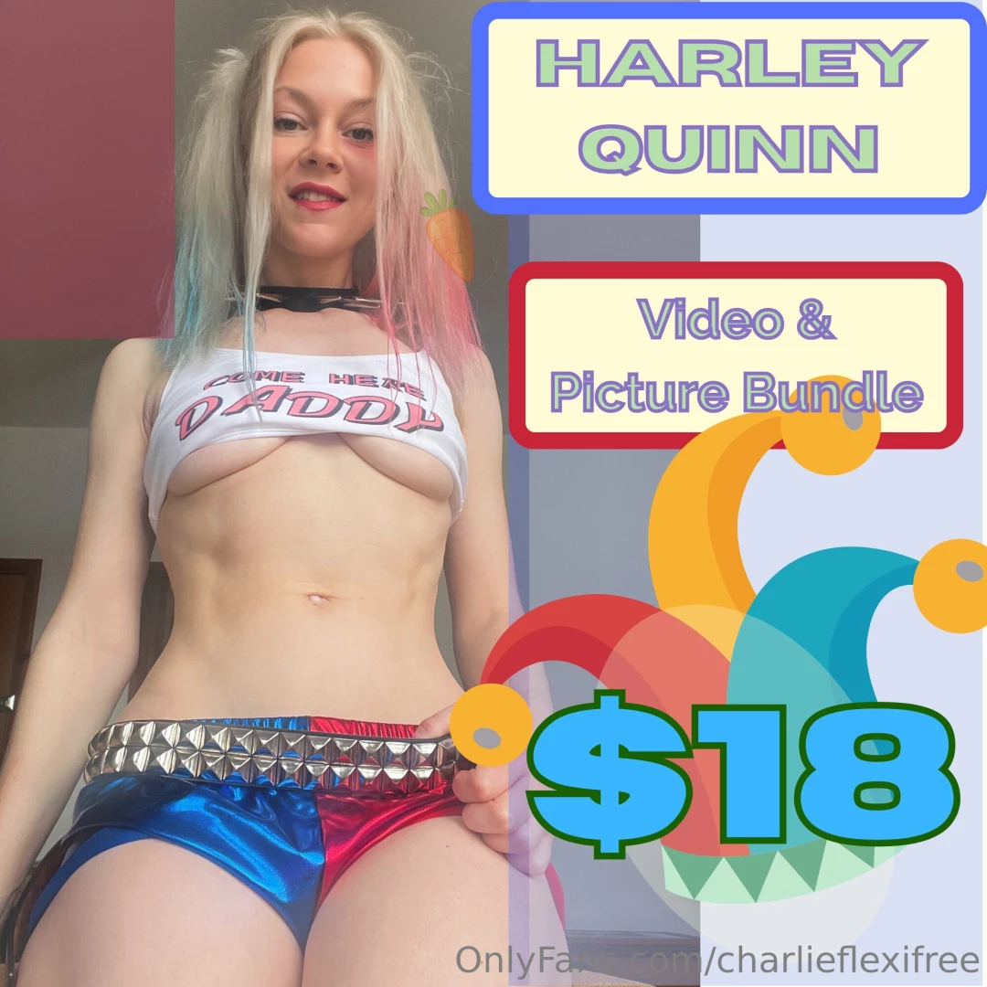Harley quinn cosplay bundle all included full length wet dildo riding 