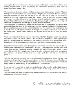 Something in your shoe short story sorry for the delay since my last part 1