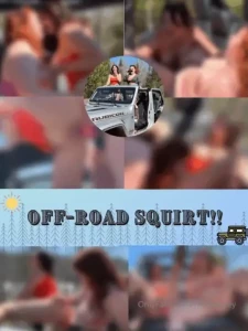 Off-road squirt isla and i were exploring in her jeep when we