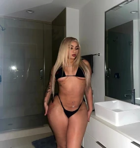 This little bikini barely covers me