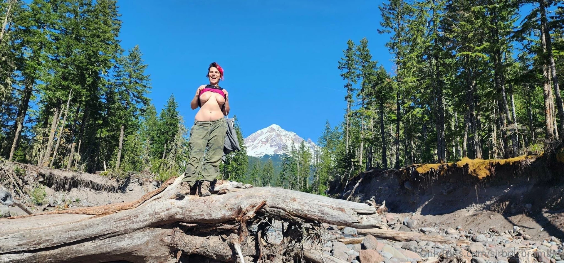 Sexy sweaty boys out for a hike 