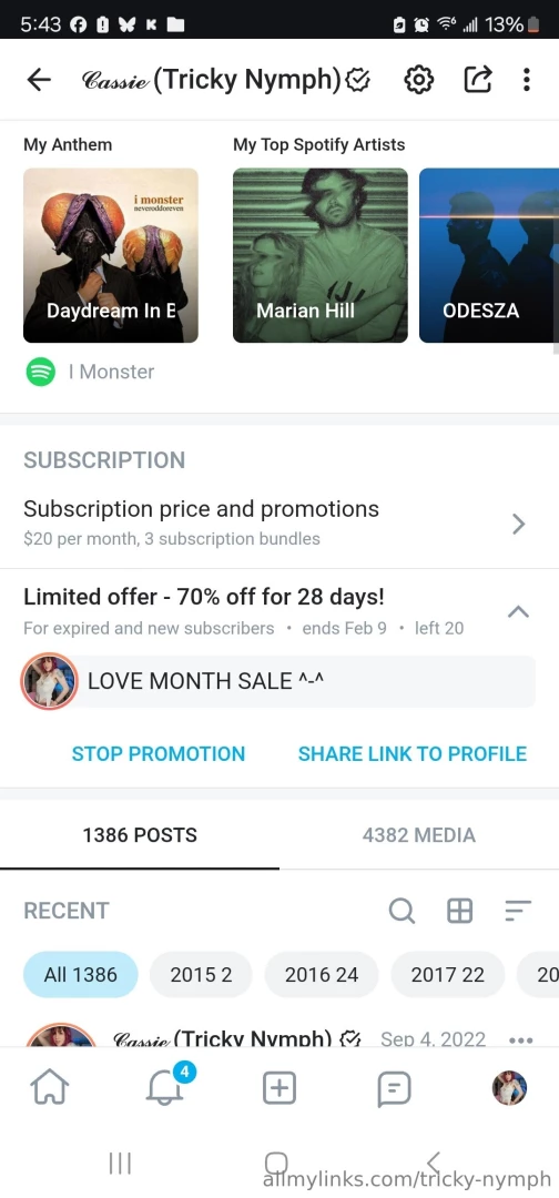 Huge sale right now on onlyfans com tricky_nymph 