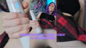 Squirting on a real cock w dnbsadboy -