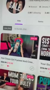 New xxx clown video featuring sophiemoon available now part 1