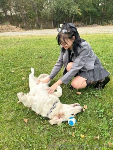 Have you ever seen someone happier than me cuddling a dog