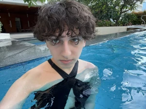 You coming for a swim or for me