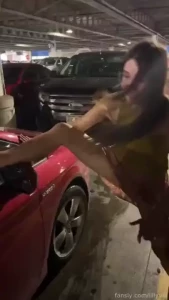 A nice big public parking lot piss is just what i need to do when i