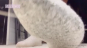 Fuzzy sock tease
