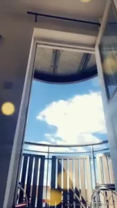 Dancing on my balcony and filmed my self running away when i got