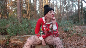 Redhottango rocking the ugly sweater and some kickass fishnets part 4