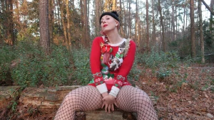Redhottango rocking the ugly sweater and some kickass fishnets part 1