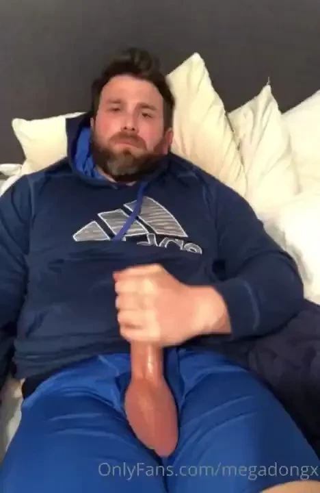 Beautiful cock jerking off in blue 